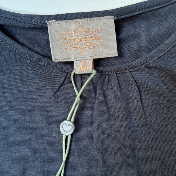 Creamie Long Sleeve Ruched T-shirt Size 10 - Picture 2 of 11